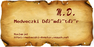 Medveczki Dömötör névjegykártya